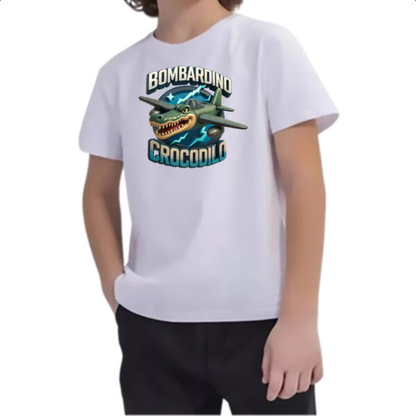 Camiseta Infanto Juvenil Bombardino Crocodilo - Imagem 2