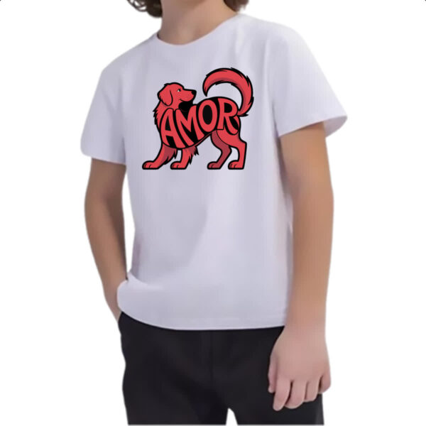 Camiseta Infanto Juvenil Cachorro Amor - Imagem 2