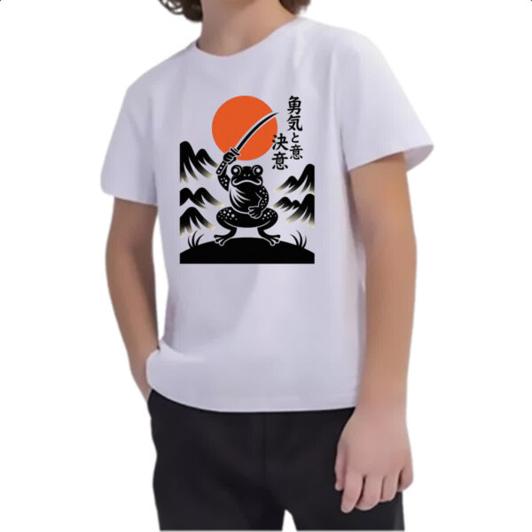 Camiseta Infanto Juvenil Sapo Samurai Sunset - Imagem 2