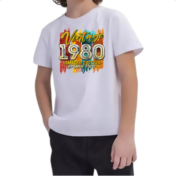 Camiseta Infanto Juvenil Vintage 1980 Limited Edition - Imagem 2