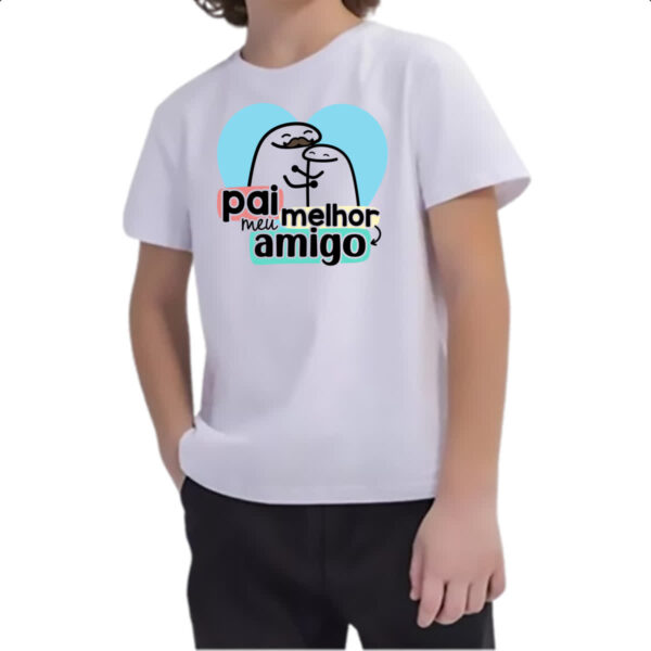 Camiseta Infanto Juvenil Dia dos Pais Flork Amigo - Imagem 2