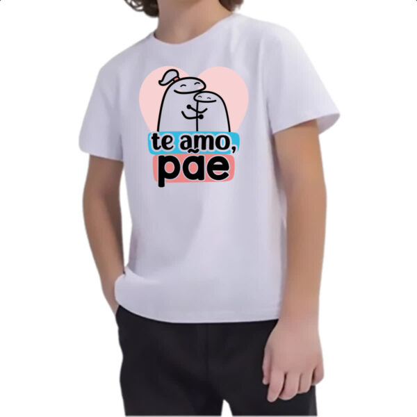 Camiseta Infanto Juvenil Dia dos Pais Flork Amo Pae - Imagem 2