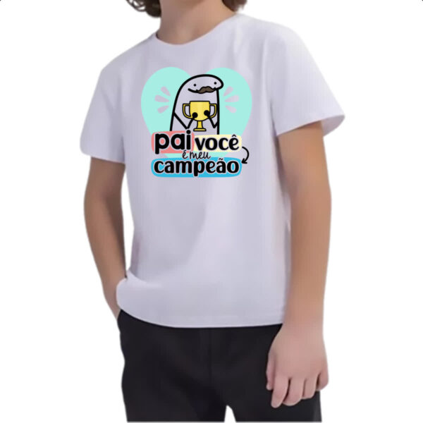 Camiseta Infanto Juvenil Dia dos Pais Flork Campeao - Imagem 2