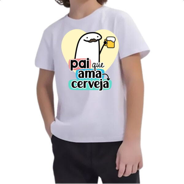 Camiseta Infanto Juvenil Dia dos Pais Flork Cerveja - Imagem 2