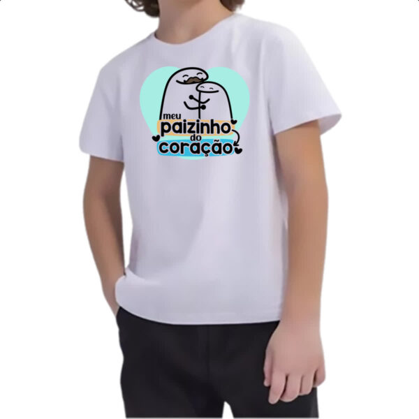 Camiseta Infanto Juvenil Dia dos Pais Flork Coracao - Imagem 2