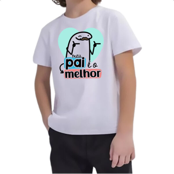 Camiseta Infanto Juvenil Dia dos Pais Flork Melhor - Imagem 2