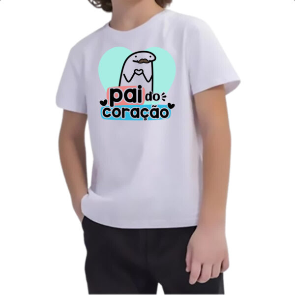 Camiseta Infanto Juvenil Dia dos Pais Flork do Coracao - Imagem 2