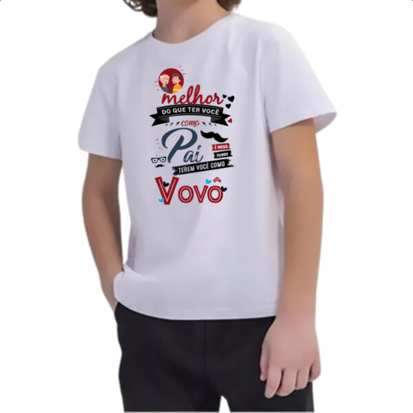 Camiseta Infanto Juvenil Melhor pai voce como avo - Imagem 2