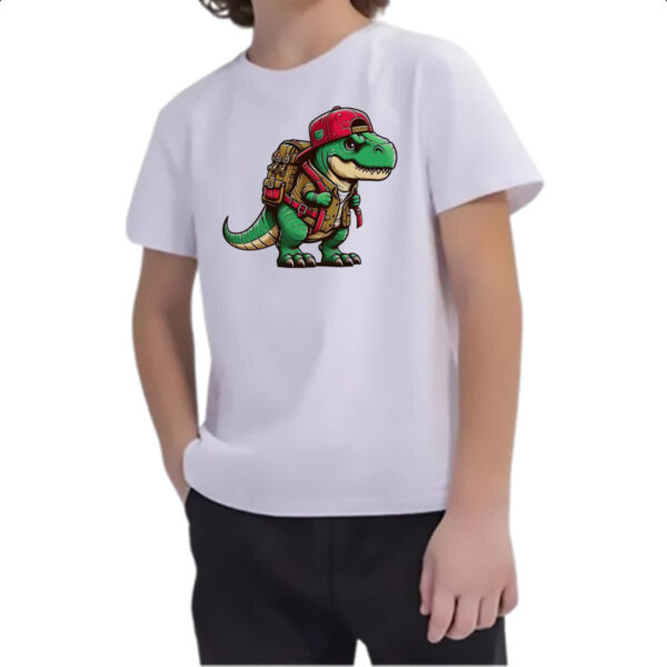 Camiseta Infanto Juvenil T-Rex aventureiro - Imagem 2