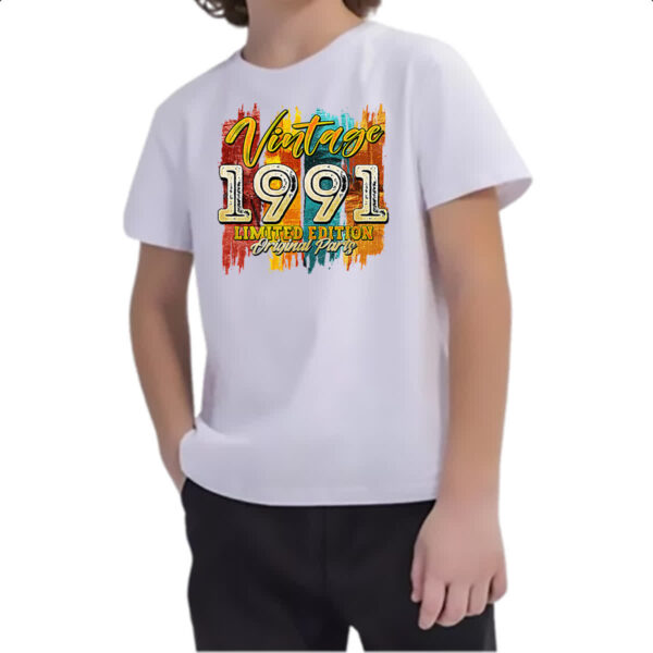 Camiseta Infanto Juvenil Vintage 1991 Limited Edition - Imagem 2