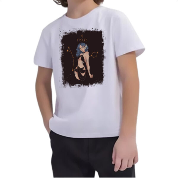 Camiseta Infanto Juvenil Anime Signo de Peixes - Imagem 2