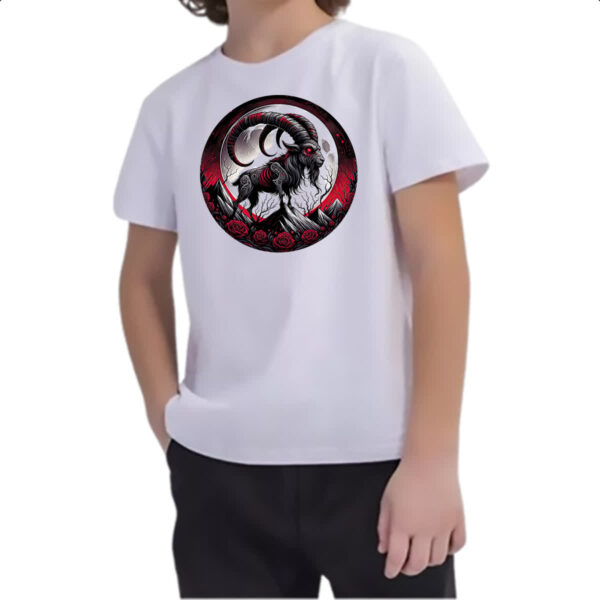Camiseta Infanto Juvenil Signo Gotico de Capricornio - Imagem 2