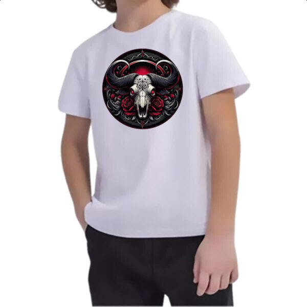 Camiseta Infanto Juvenil Signo Gotico de Touro - Imagem 2