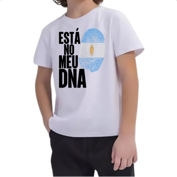 Camiseta Infanto Juvenil Esta no meu DNA Argentina - Imagem 2