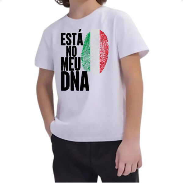 Camiseta Infanto Juvenil Esta no meu DNA Italia - Imagem 2