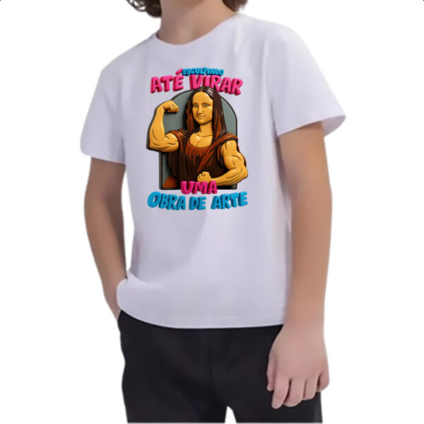 Camiseta Infanto Juvenil Esculpindo ate virar obra de arte - Imagem 2