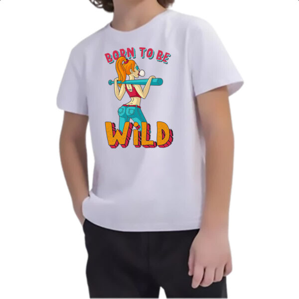 Camiseta Infanto Juvenil Girl Born to be wild - Imagem 2