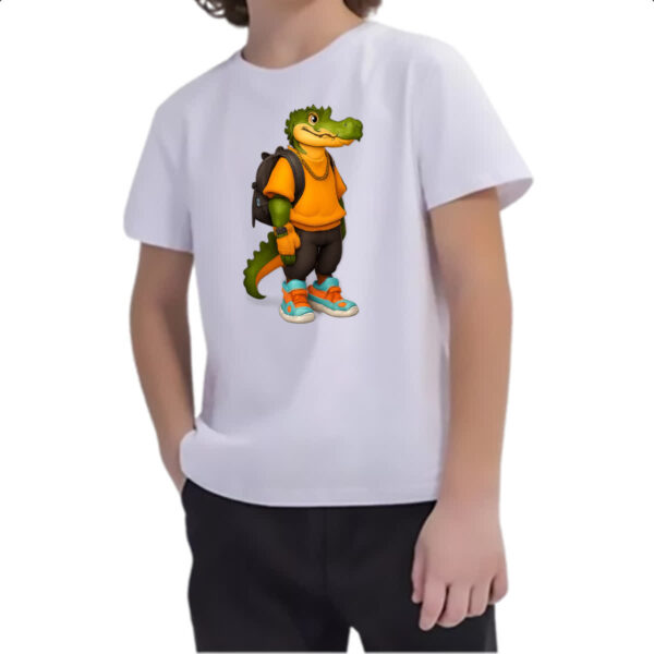 Camiseta Infanto Juvenil Jacare aventureiro - Imagem 2