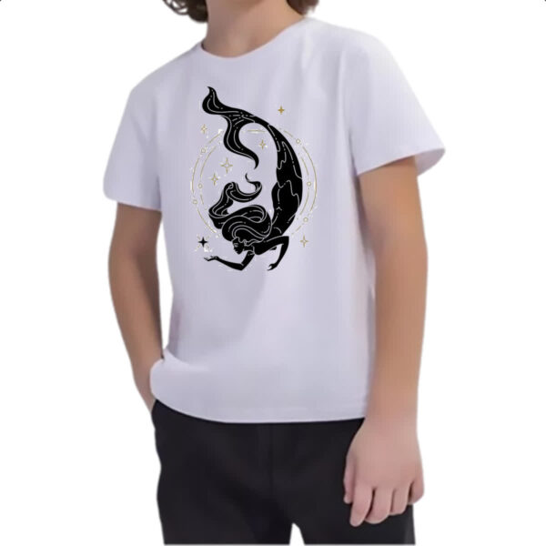Camiseta Infanto Juvenil Signo Yoga Peixes - Imagem 2