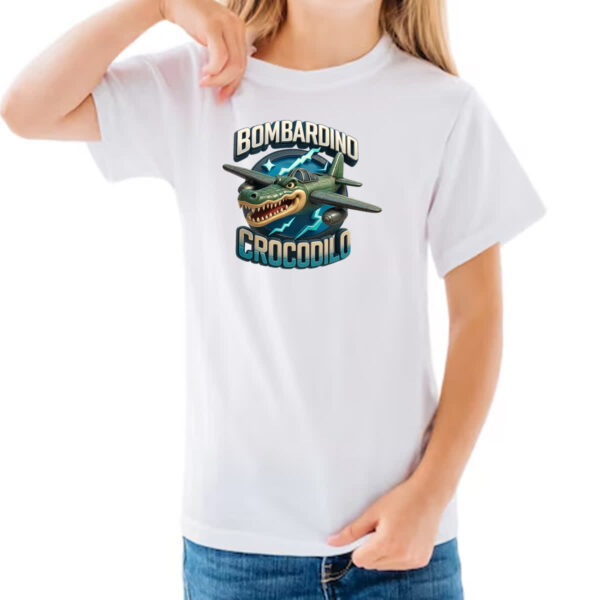 Camiseta Infanto Juvenil Bombardino Crocodilo - Imagem 3