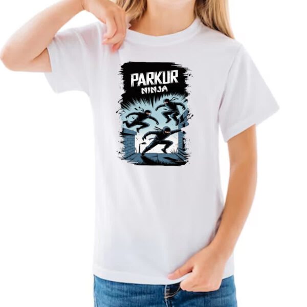 Camiseta Infanto Juvenil Parkur Ninja - Imagem 3