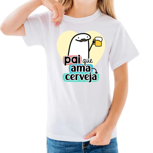 Camiseta Infanto Juvenil Dia dos Pais Flork Cerveja - Imagem 3