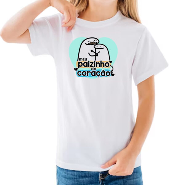 Camiseta Infanto Juvenil Dia dos Pais Flork Coracao - Imagem 3