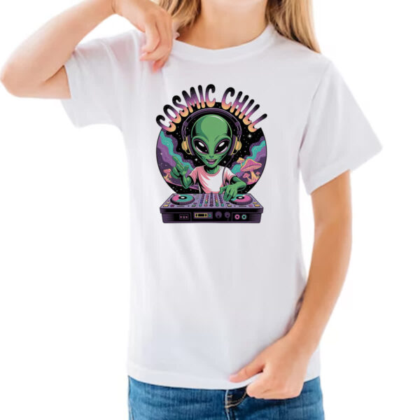 Camiseta Infanto Juvenil ET Cosmic Chill DJ - Imagem 3