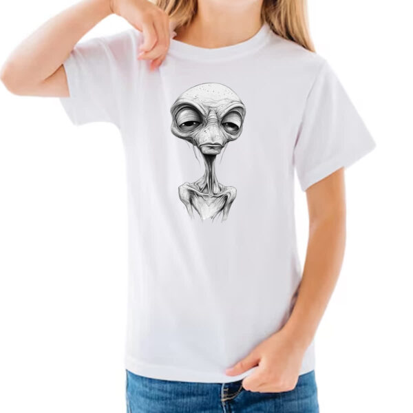 Camiseta Infanto Juvenil Alien Grafite Arte - Imagem 3