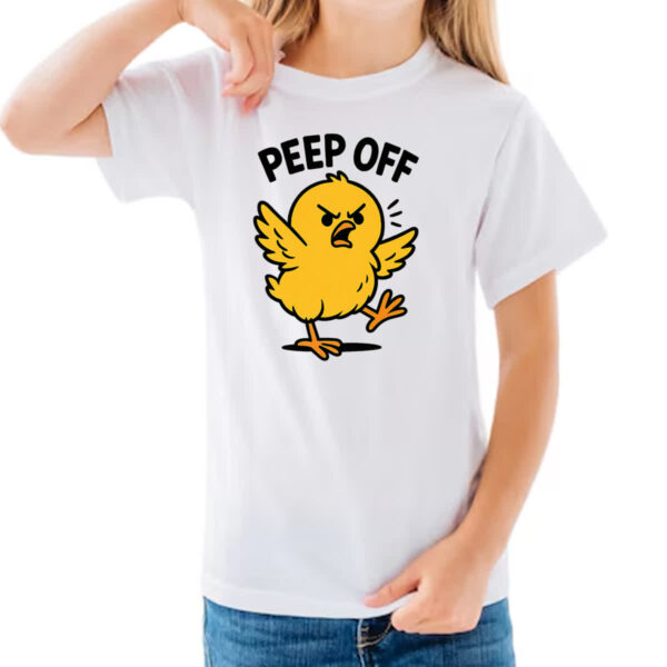 Camiseta Infanto Juvenil Pintinho Amarelo Peep Off - Imagem 3