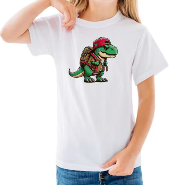 Camiseta Infanto Juvenil T-Rex aventureiro - Imagem 3