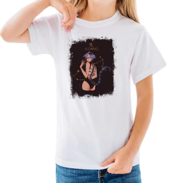 Camiseta Infanto Juvenil Anime Signo de Escorpiao - Imagem 3
