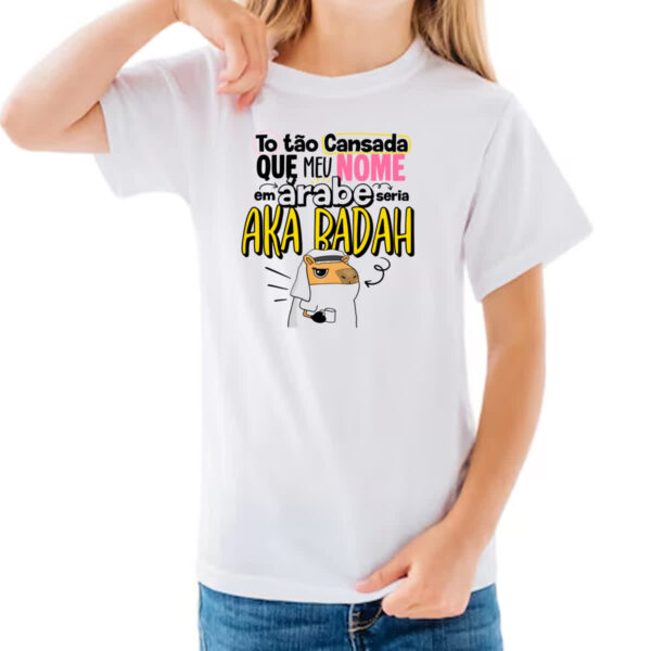 Camiseta Infanto Juvenil Capivara Nome Cansada - Imagem 3