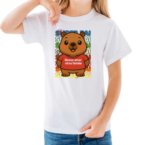 Camiseta Infanto Juvenil Capivara Paizao Familia - Imagem 3