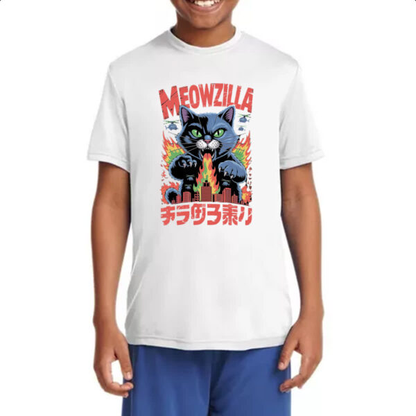 Camiseta Infanto Juvenil Meowzilla - Imagem 4