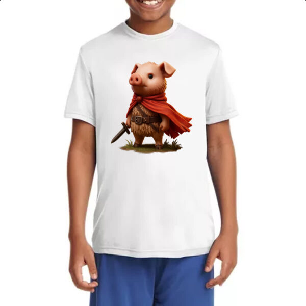Camiseta Infanto Juvenil Porco mosqueteiro - Imagem 4