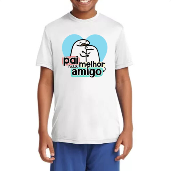 Camiseta Infanto Juvenil Dia dos Pais Flork Amigo - Imagem 4