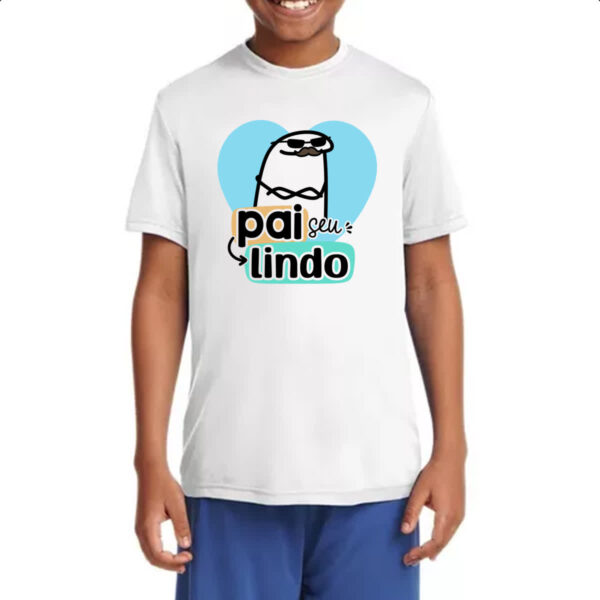 Camiseta Infanto Juvenil Dia dos Pais Flork Lindo - Imagem 4