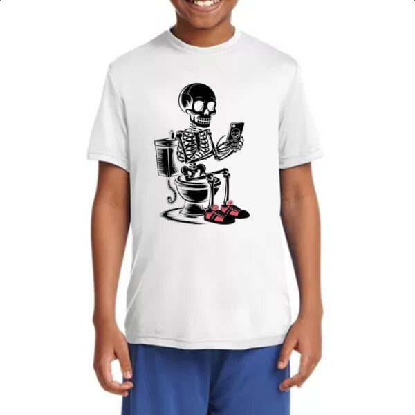 Camiseta Infanto Juvenil Esqueleto na Sala de Forca - Imagem 4