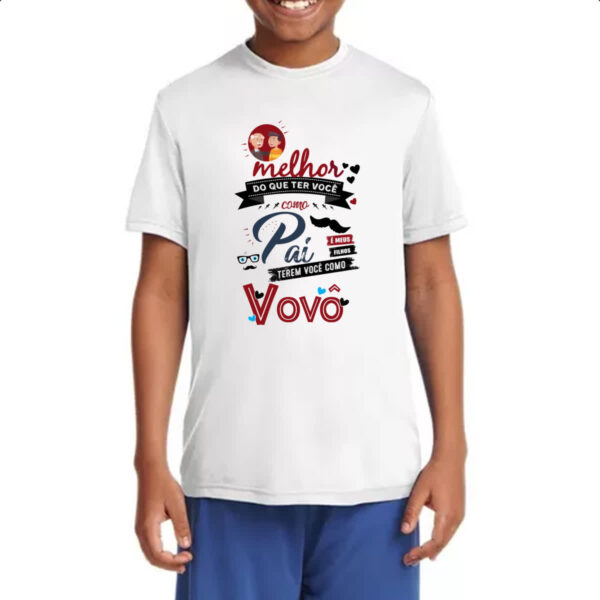 Camiseta Infanto Juvenil Melhor pai voce como avo - Imagem 4