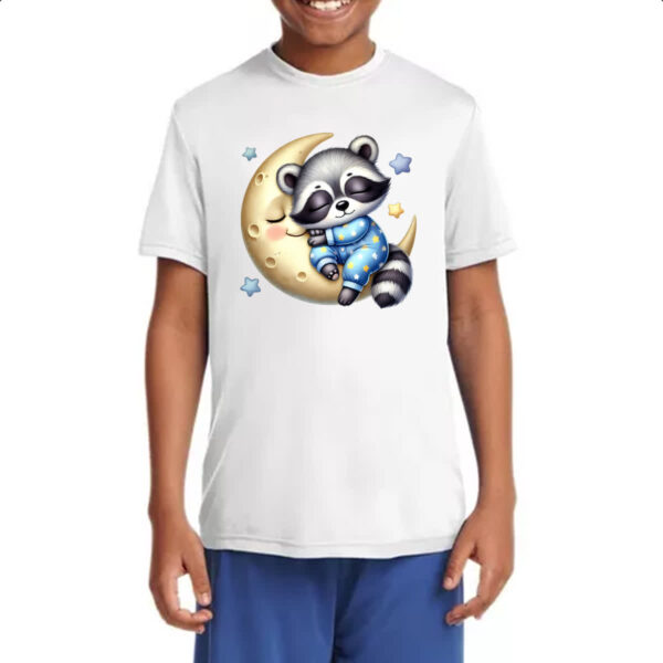 Camiseta Infanto Juvenil Cute Guaximim dormindo na Lua - Imagem 4