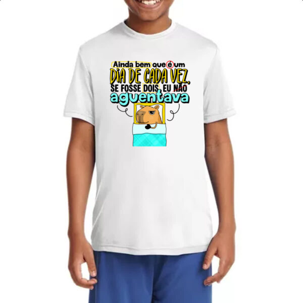 Camiseta Infanto Juvenil Capivara Dia de cada vez - Imagem 4