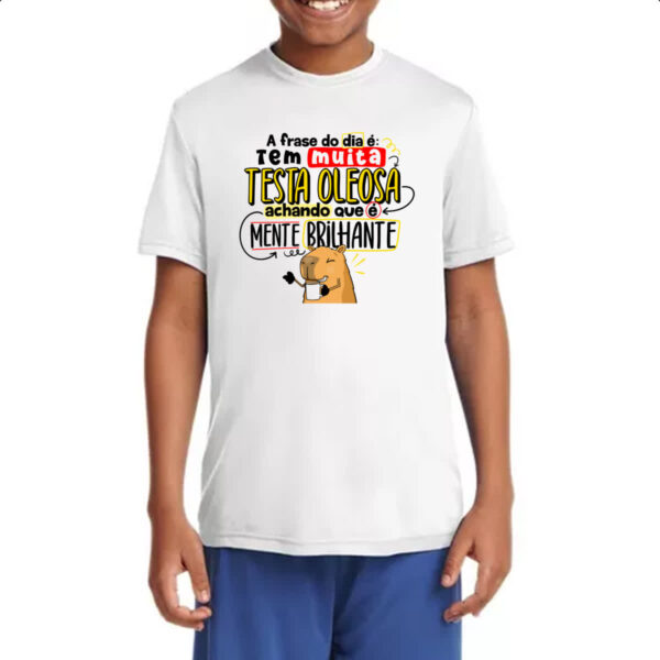 Camiseta Infanto Juvenil Capivara Testa oleosa - Imagem 4