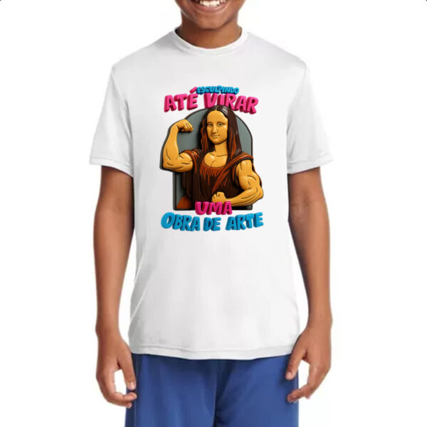 Camiseta Infanto Juvenil Esculpindo ate virar obra de arte - Imagem 4