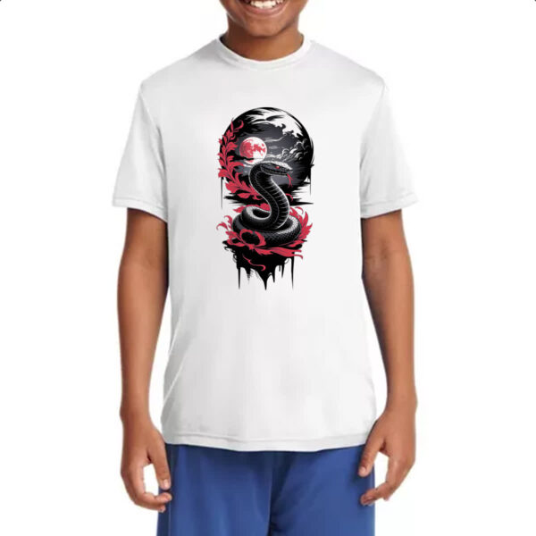 Camiseta Infanto Juvenil Mamba Negra Red Moon - Imagem 4