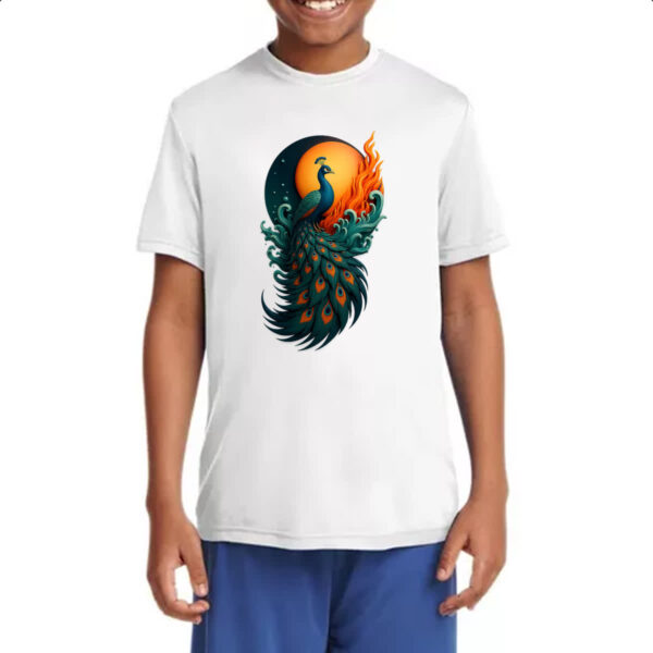 Camiseta Infanto Juvenil Pavao sunset arte - Imagem 4