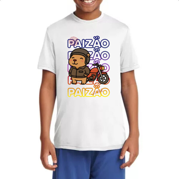 Camiseta Infanto Juvenil Capivara Paizao Motoqueiro - Imagem 4