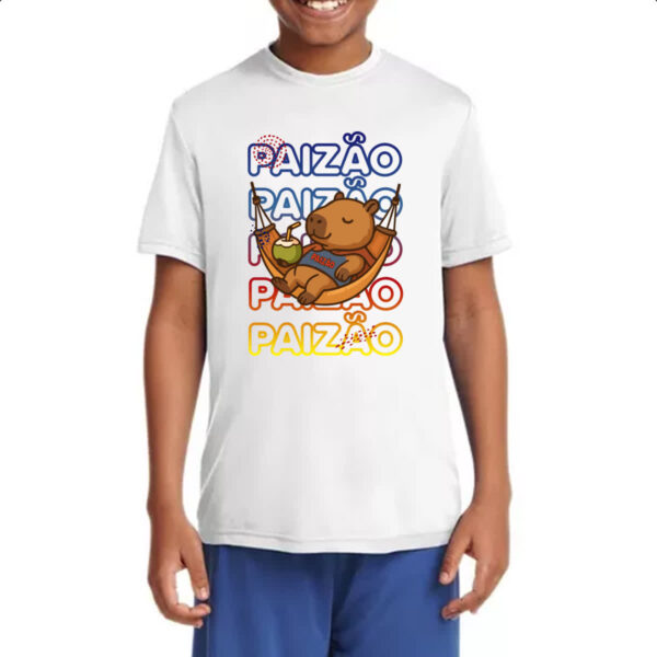 Camiseta Infanto Juvenil Capivara Paizao Relax - Imagem 4