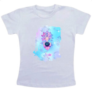 Camiseta Infanto Juvenil Leao fundo zodiacal