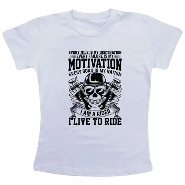 Camiseta Infanto Juvenil Motorcycle Motivation